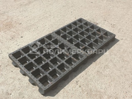 Газонная решетка полимерпесчаная (полимерно песчаная) для парковки "Экопарковка", черная